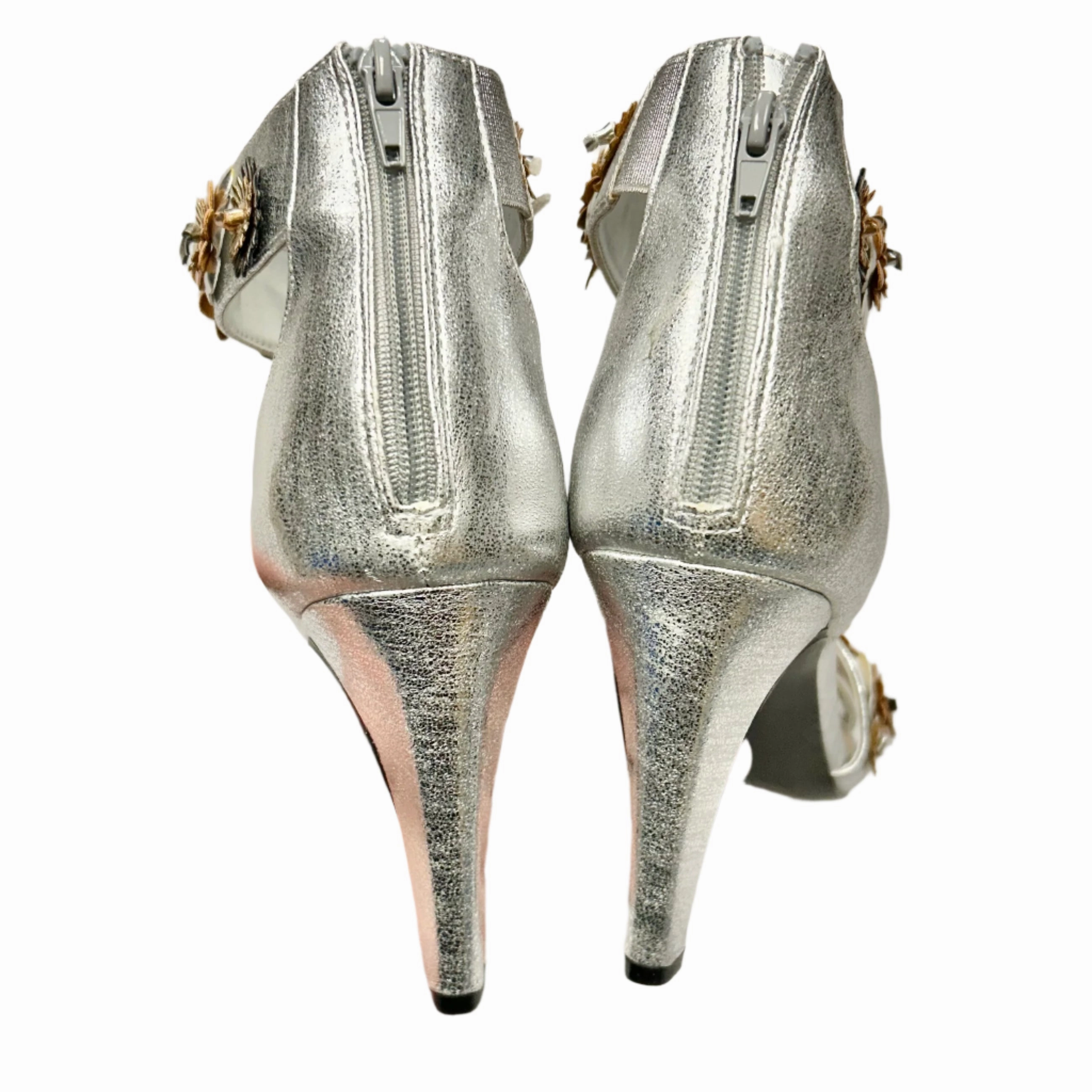 Shoes Heels Stiletto By Impo In Silver, Size: 10
