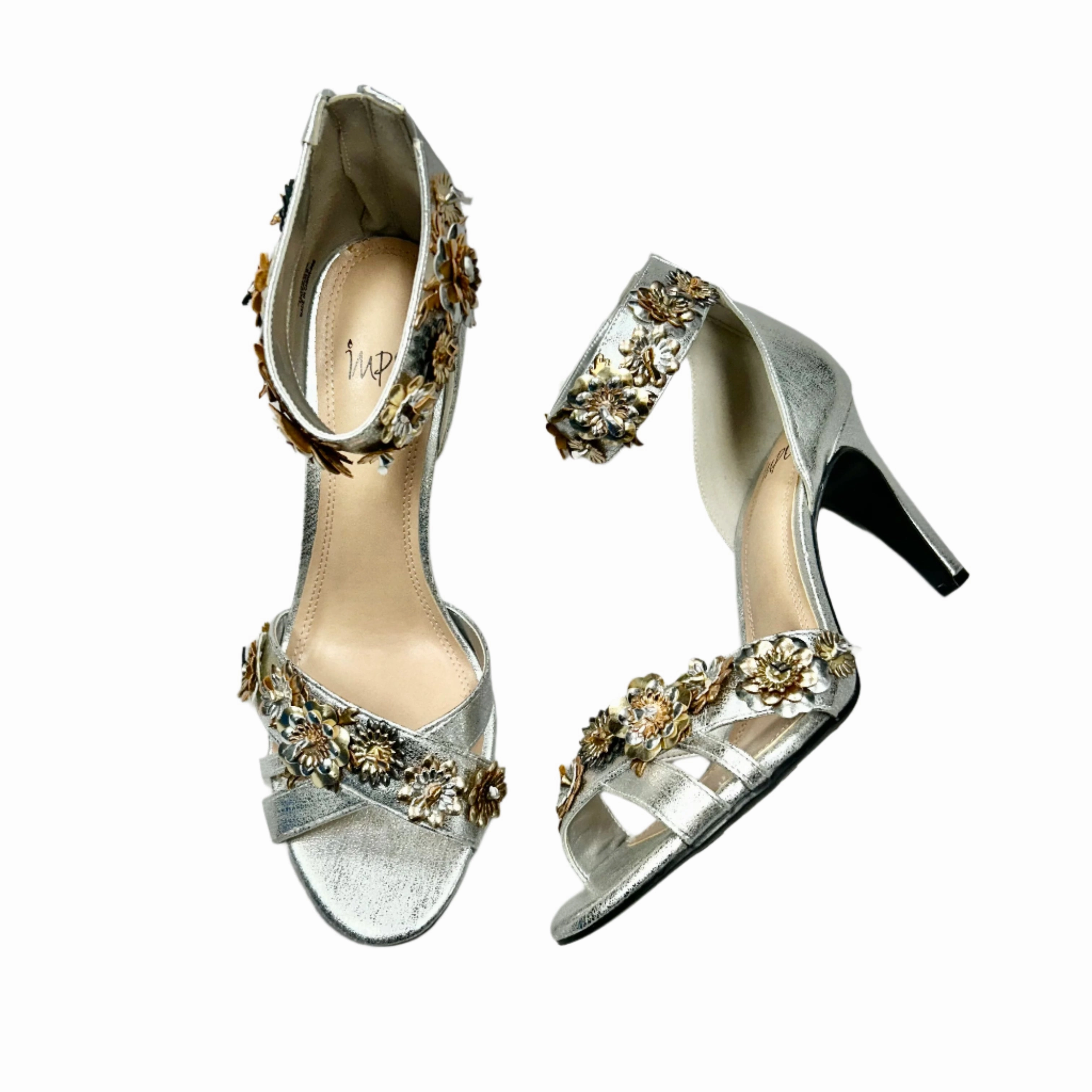 Shoes Heels Stiletto By Impo In Silver, Size: 10