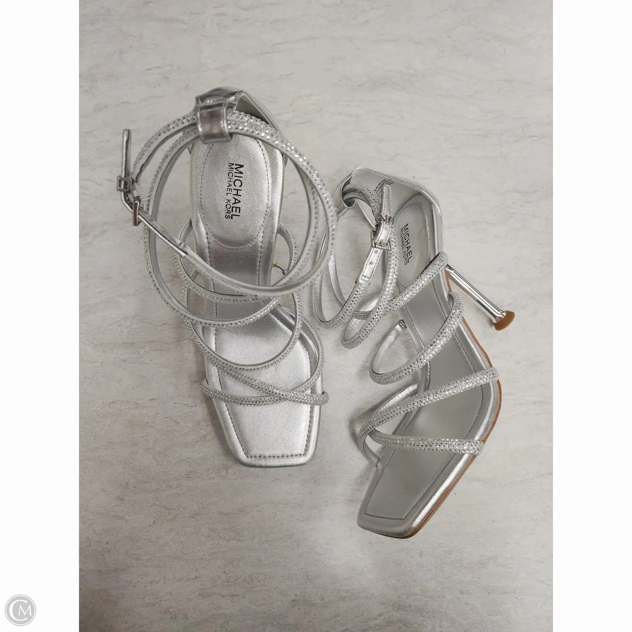 Shoes Heels Stiletto By Michael By Michael Kors In Silver, Size: 10