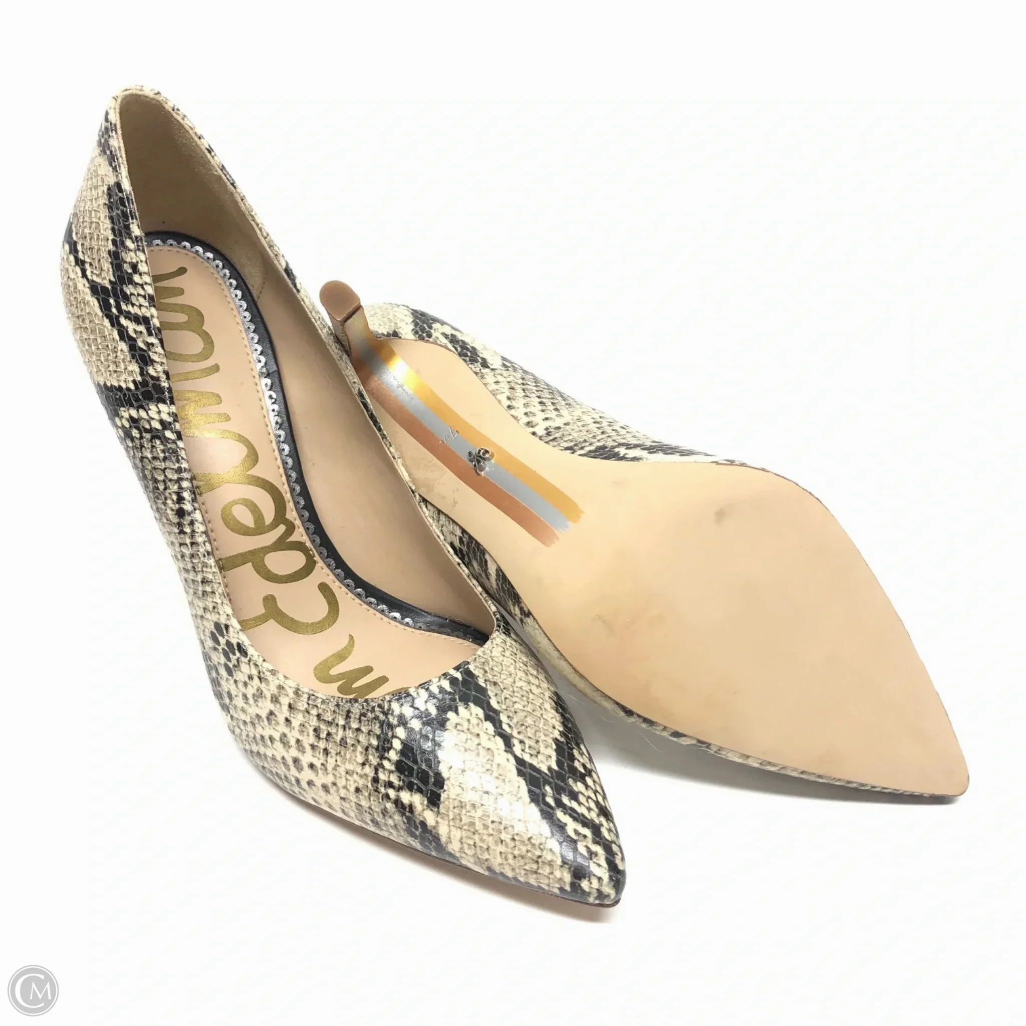 Shoes Heels Stiletto By Sam Edelman In Snakeskin Print, Size: 7.5