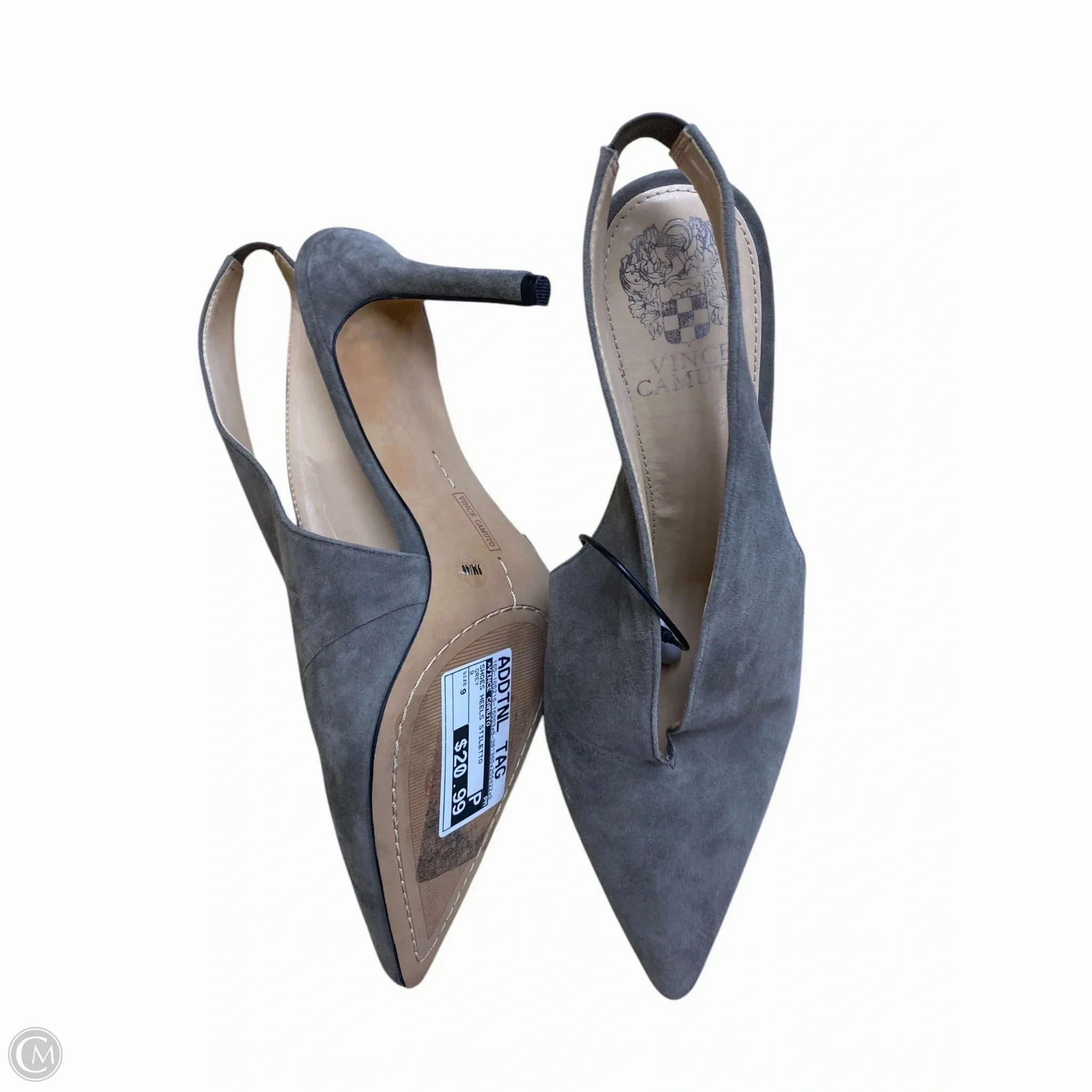 Shoes Heels Stiletto By Vince Camuto In Grey, Size: 9