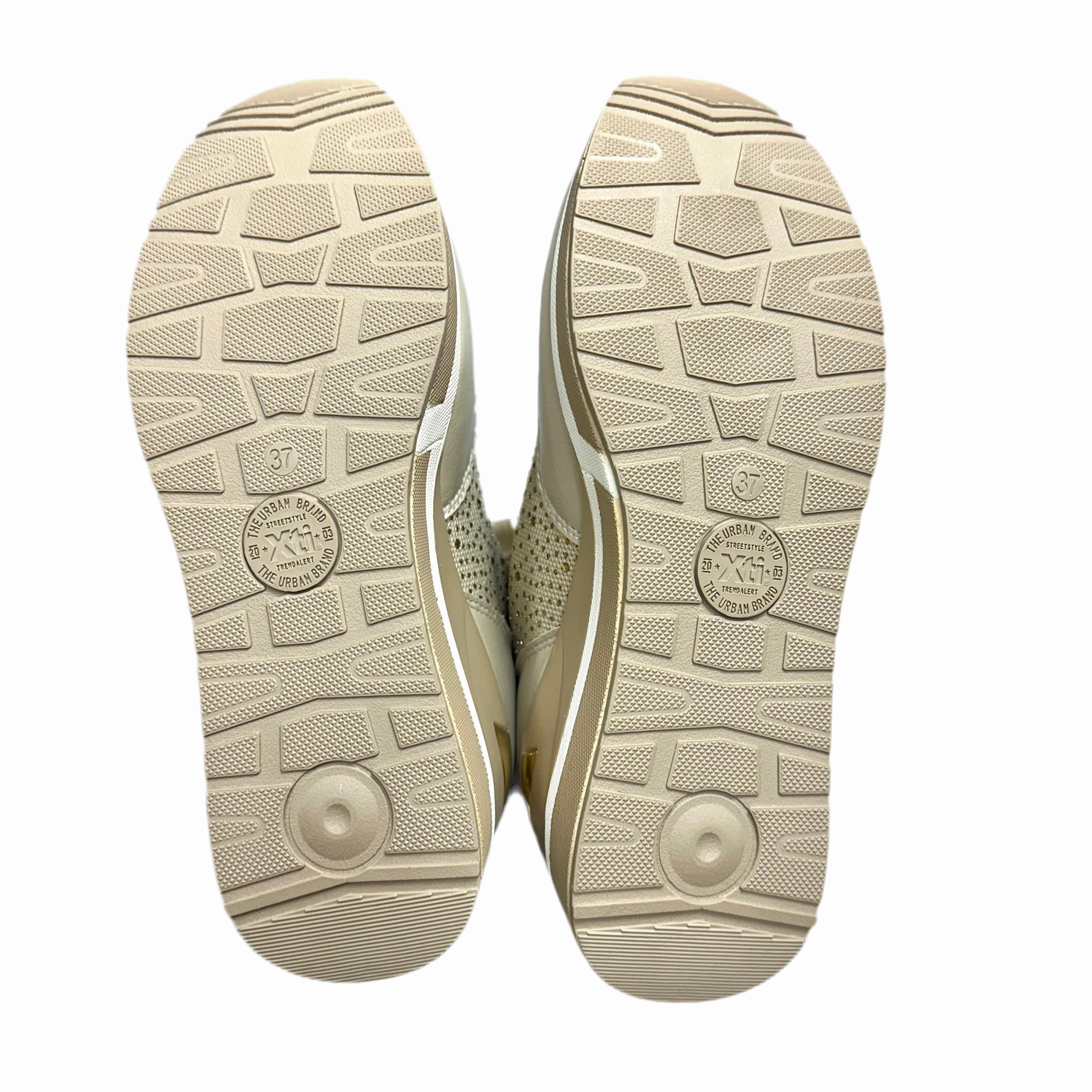 Shoes Sneakers Platform By Xti In Beige, Size: 6.5