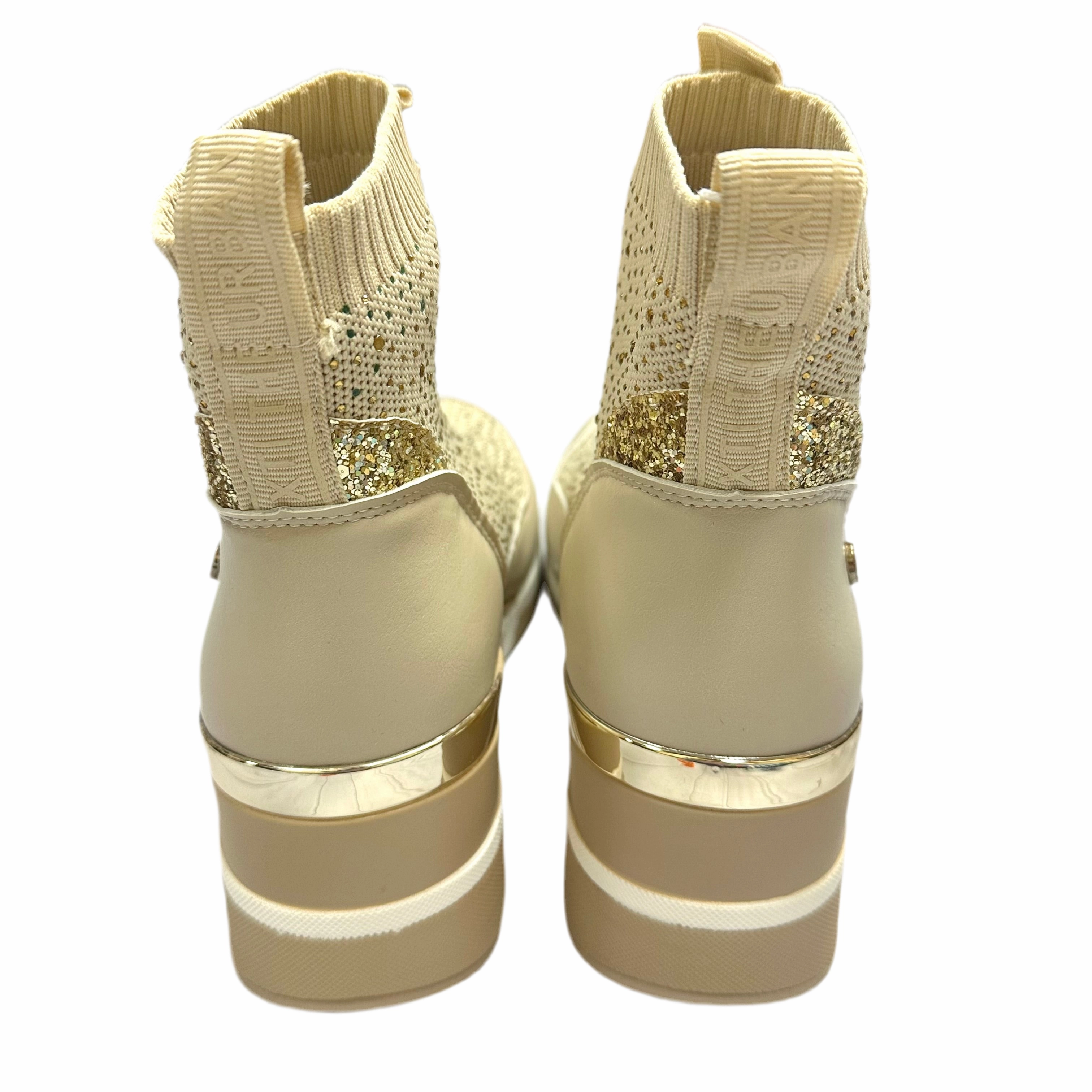Shoes Sneakers Platform By Xti In Beige, Size: 6.5