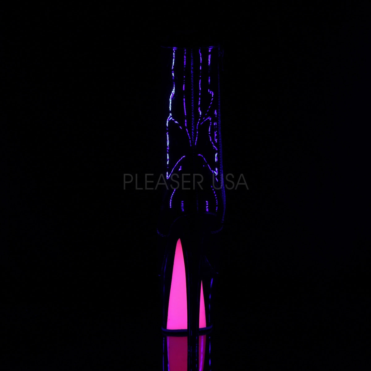 SKY-1020TT  Black Patent/Black-Neon Hot Pink