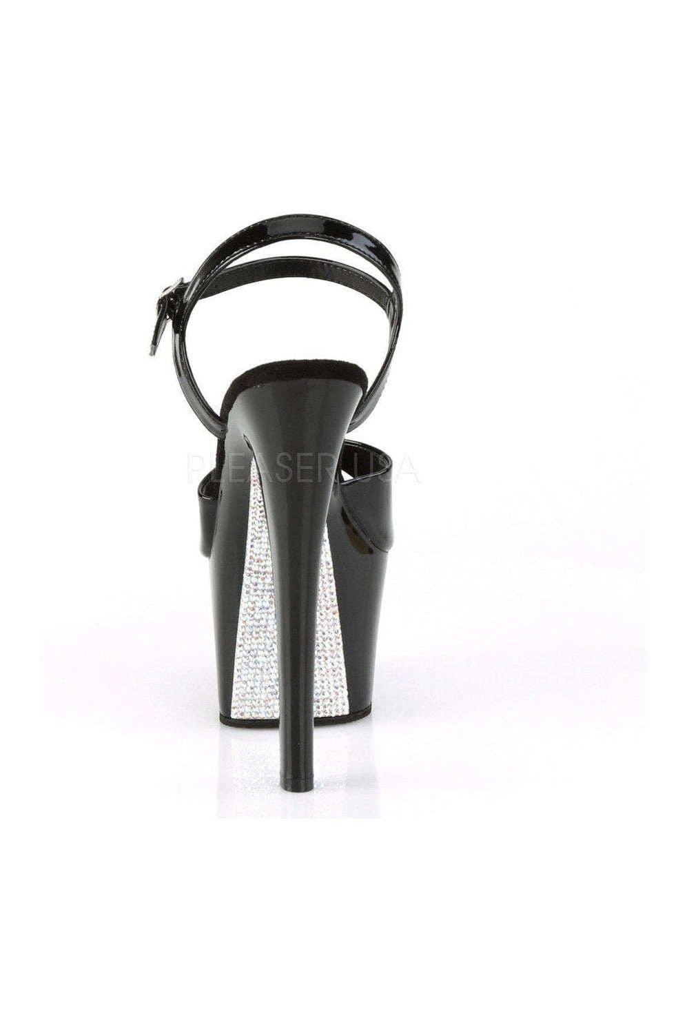 SKY-309CRS Platform Sandal  | Black Patent
