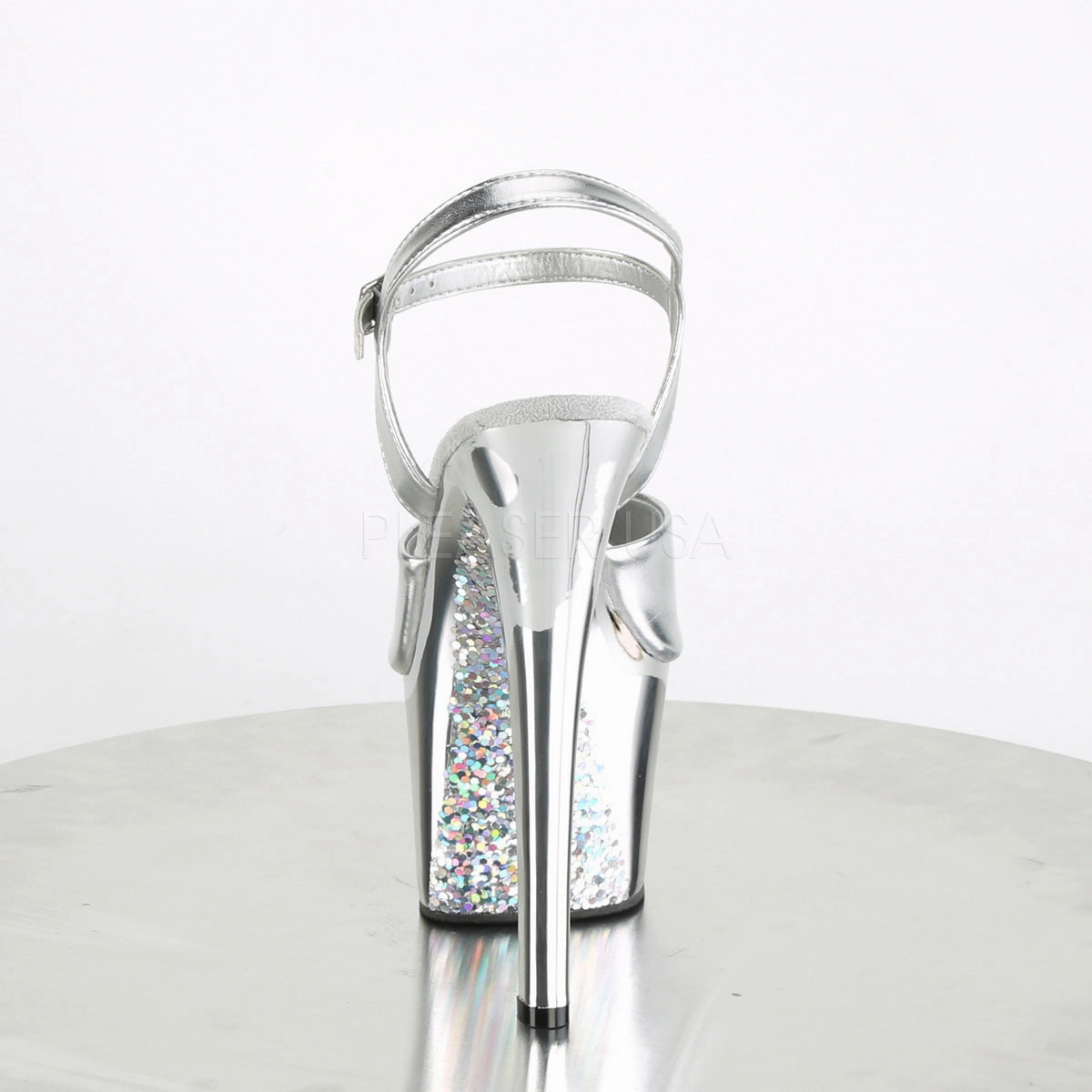 SKY-309TTG  Silver Metallic Pu/Silver Chrome-Glitter