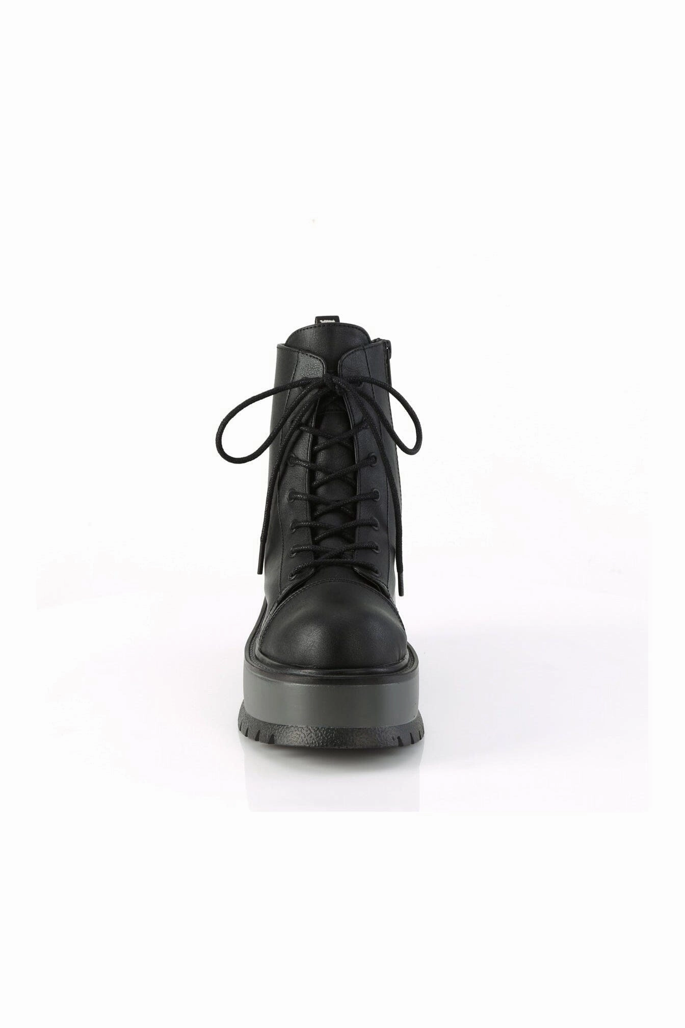 SLACKER-55 Black Vegan Leather Ankle Boot
