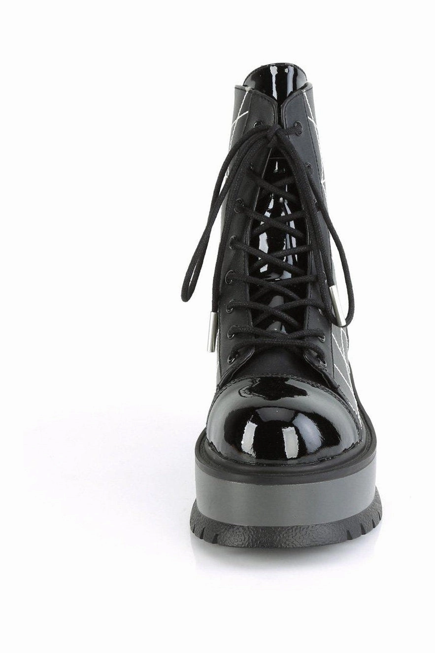 SLACKER-88 Ankle Boot | Black Faux Leather