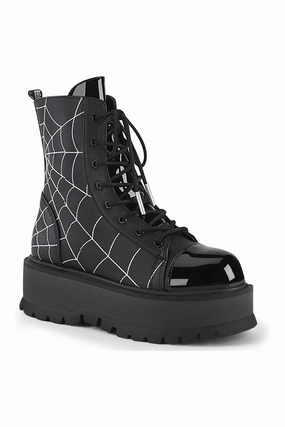 SLACKER-88 Ankle Boot | Black Faux Leather