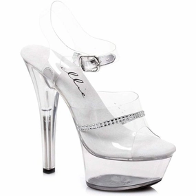 SS-601-JEWEL Platform Sandal  | Clear Vinyl