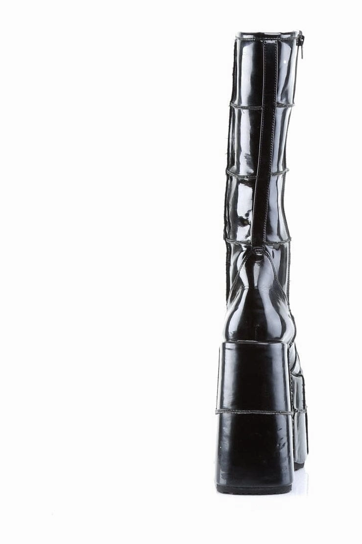 STACK-301 Black Patent Knee Boot