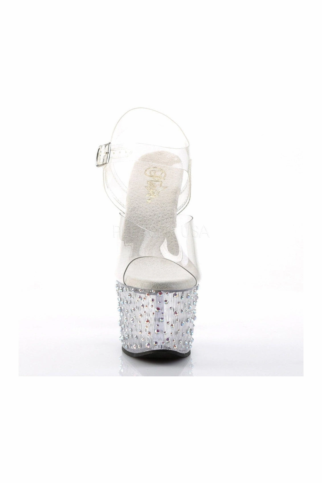 STARDANCE-708 Platform Sandal  | Clear Vinyl