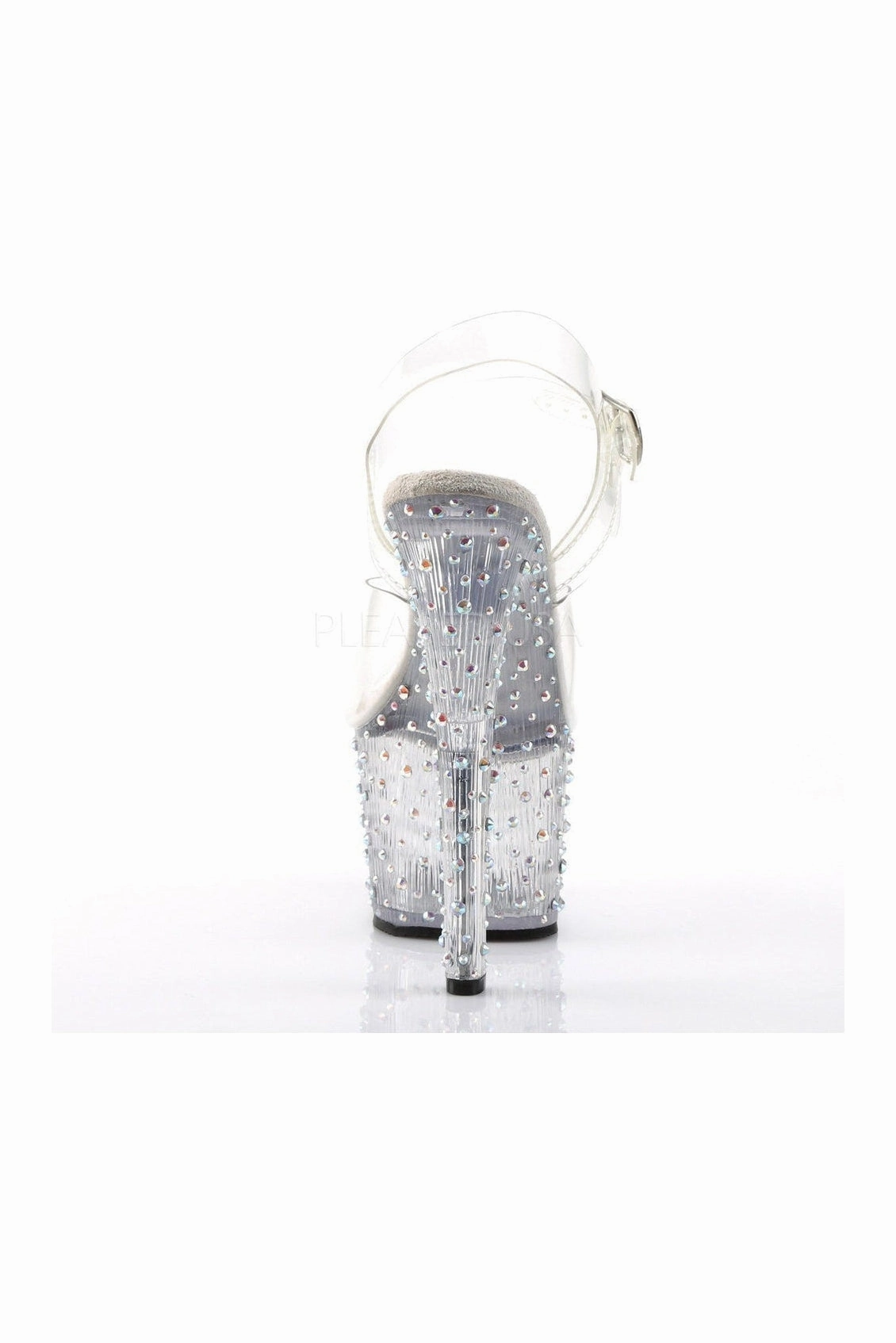 STARDANCE-708 Platform Sandal  | Clear Vinyl