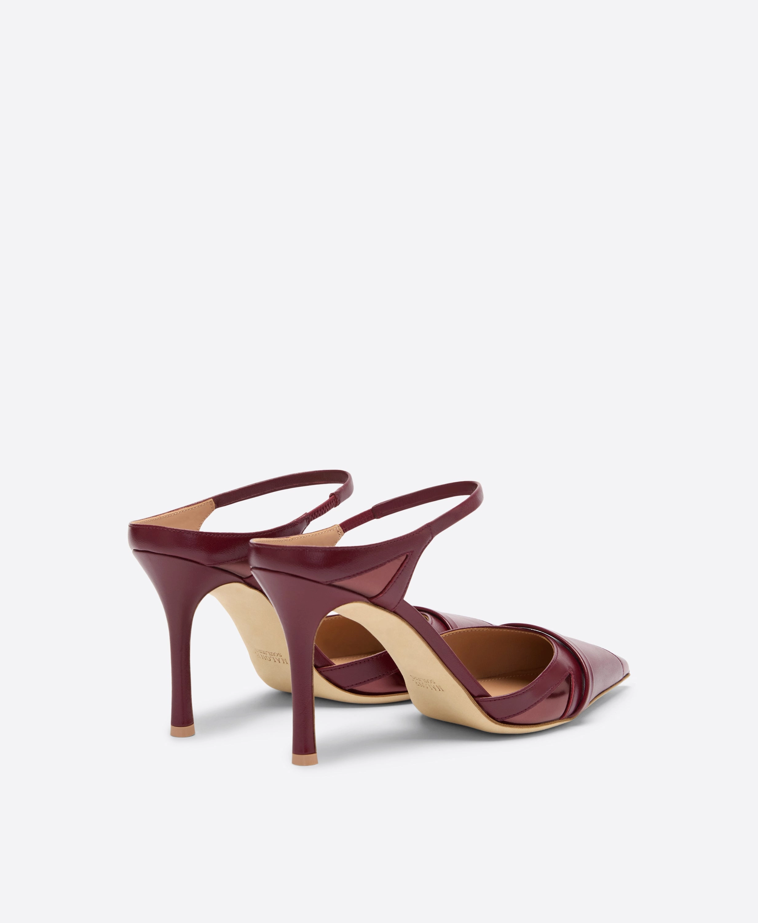 Uma 90 Red Leather Mules