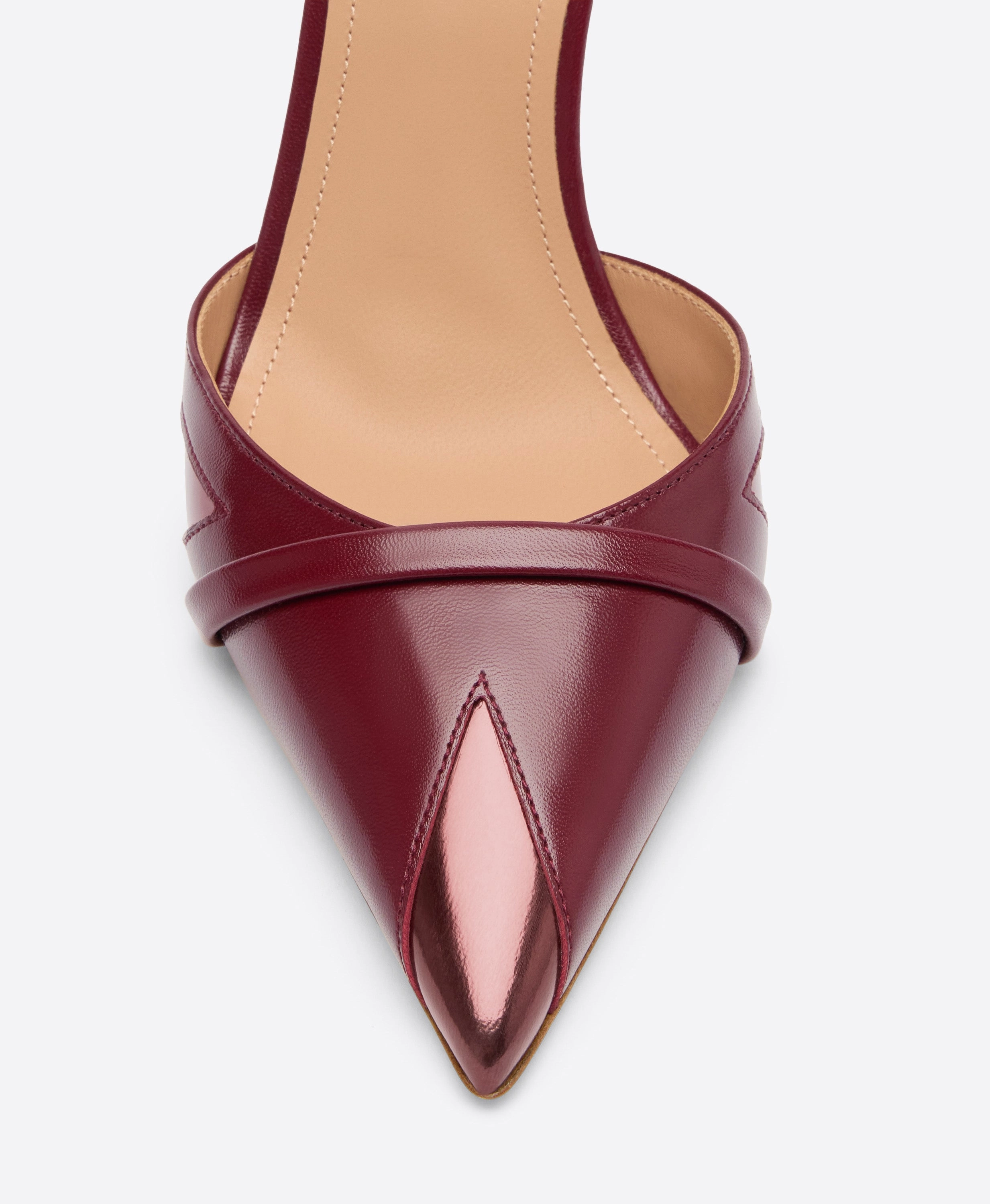 Uma 90 Red Leather Mules