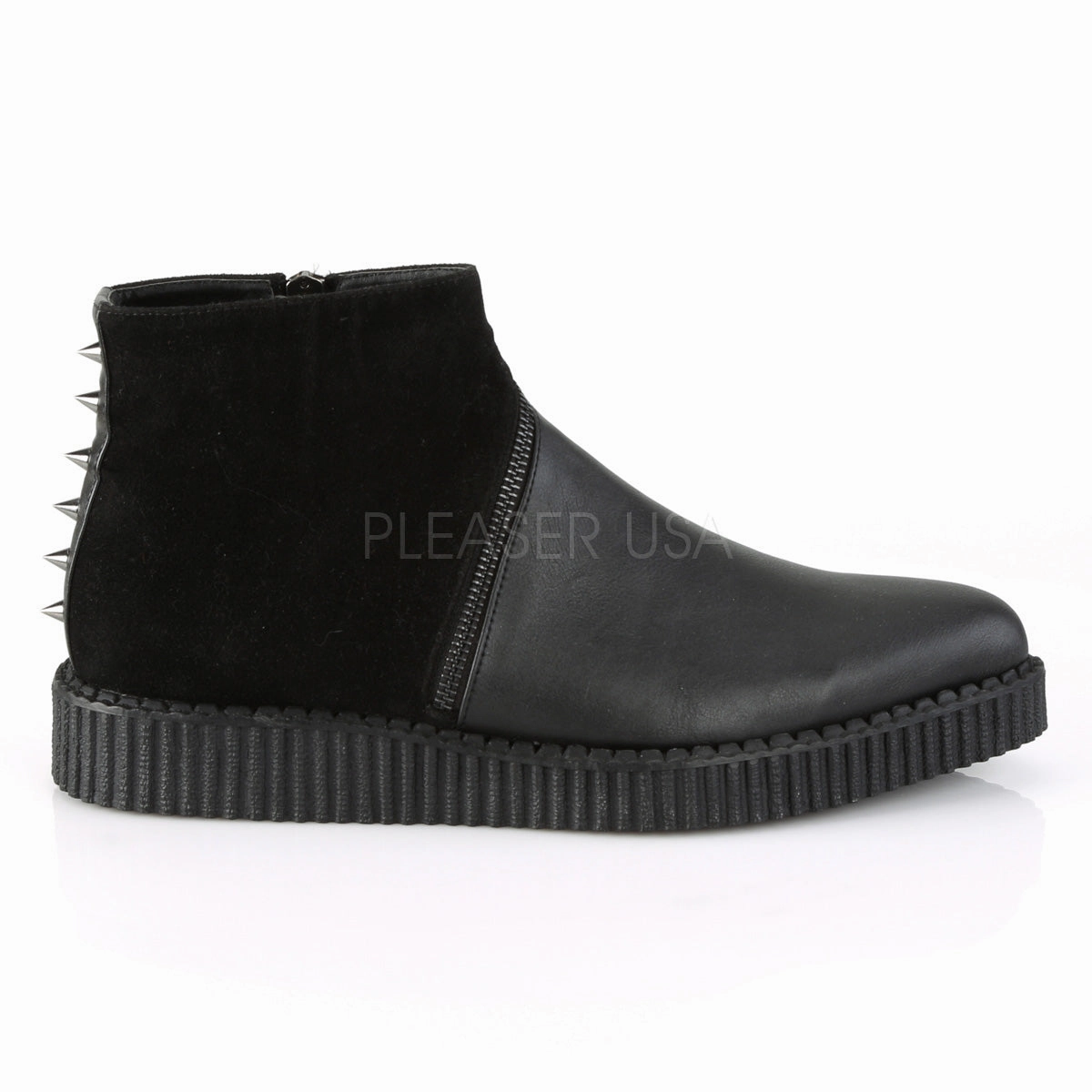 V-CREEPER-750  Black Vegan Leather-Microfiber