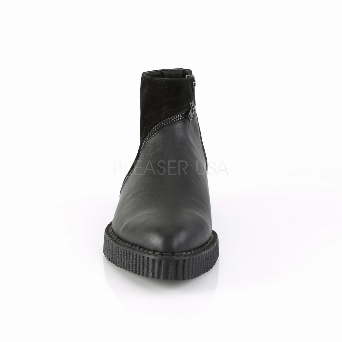 V-CREEPER-750  Black Vegan Leather-Microfiber