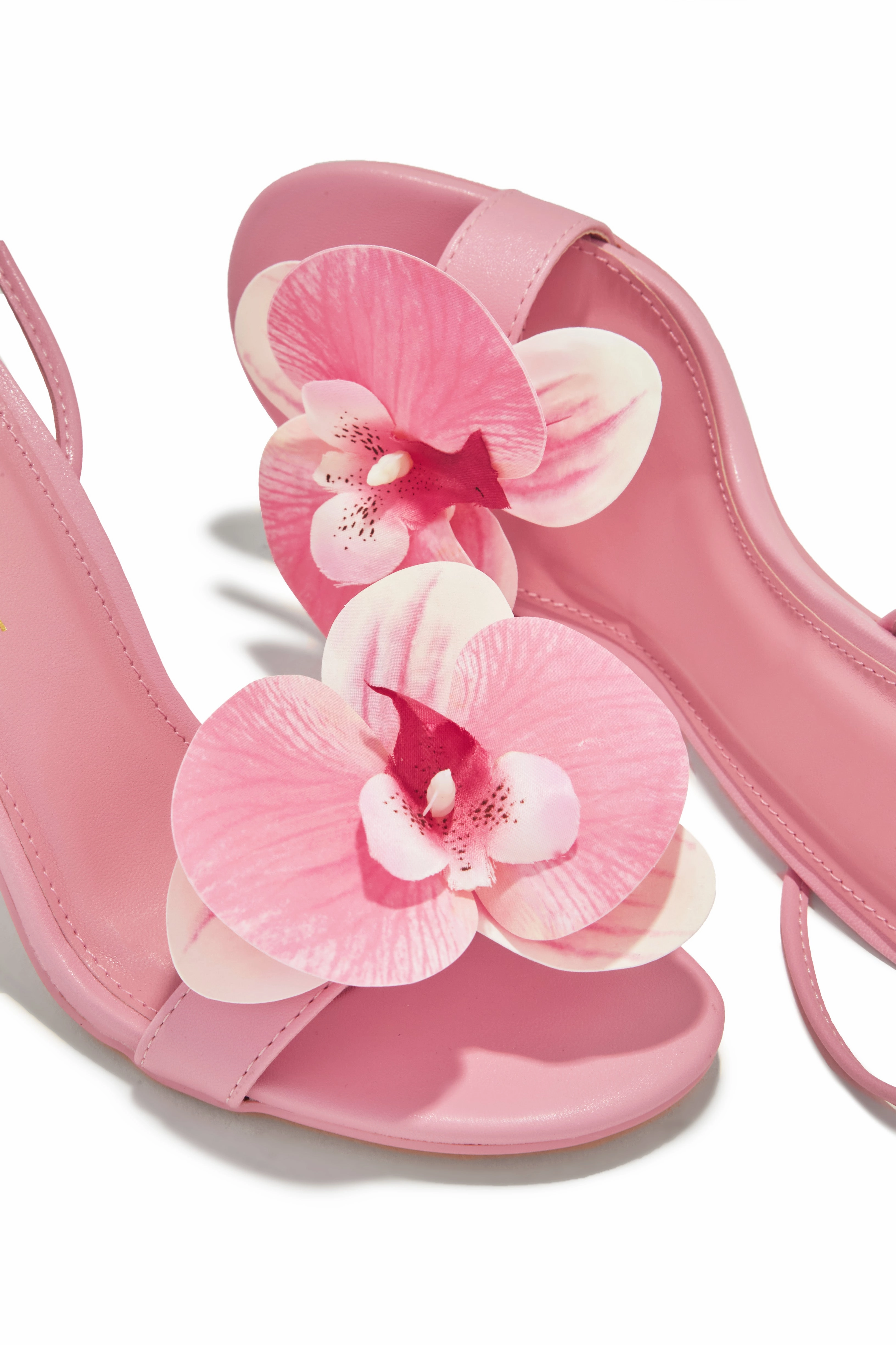 Vacay Getaway Lace Up Single Sole Heels - Pink