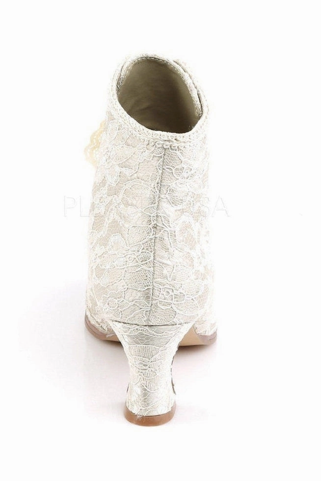 VICTORIAN-30 Ankle Boot | Champagne Genuine Satin