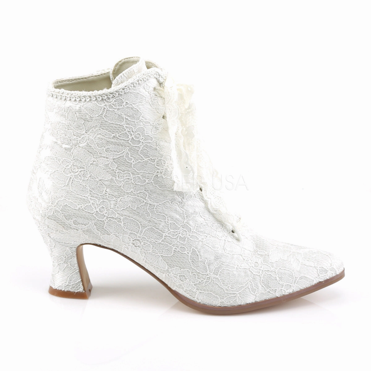 VICTORIAN-30  Ivory Satin-Lace