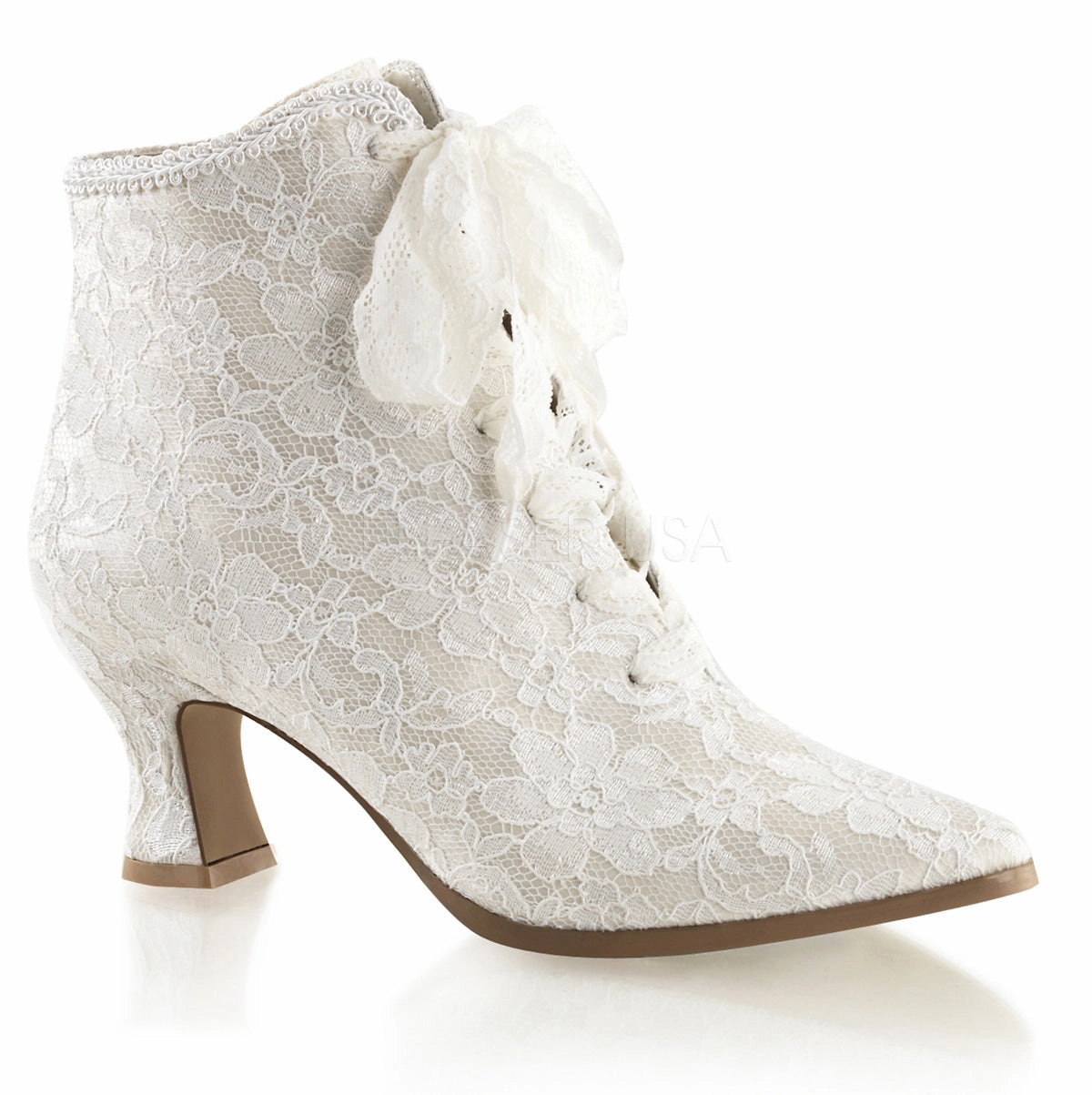 VICTORIAN-30  Ivory Satin-Lace