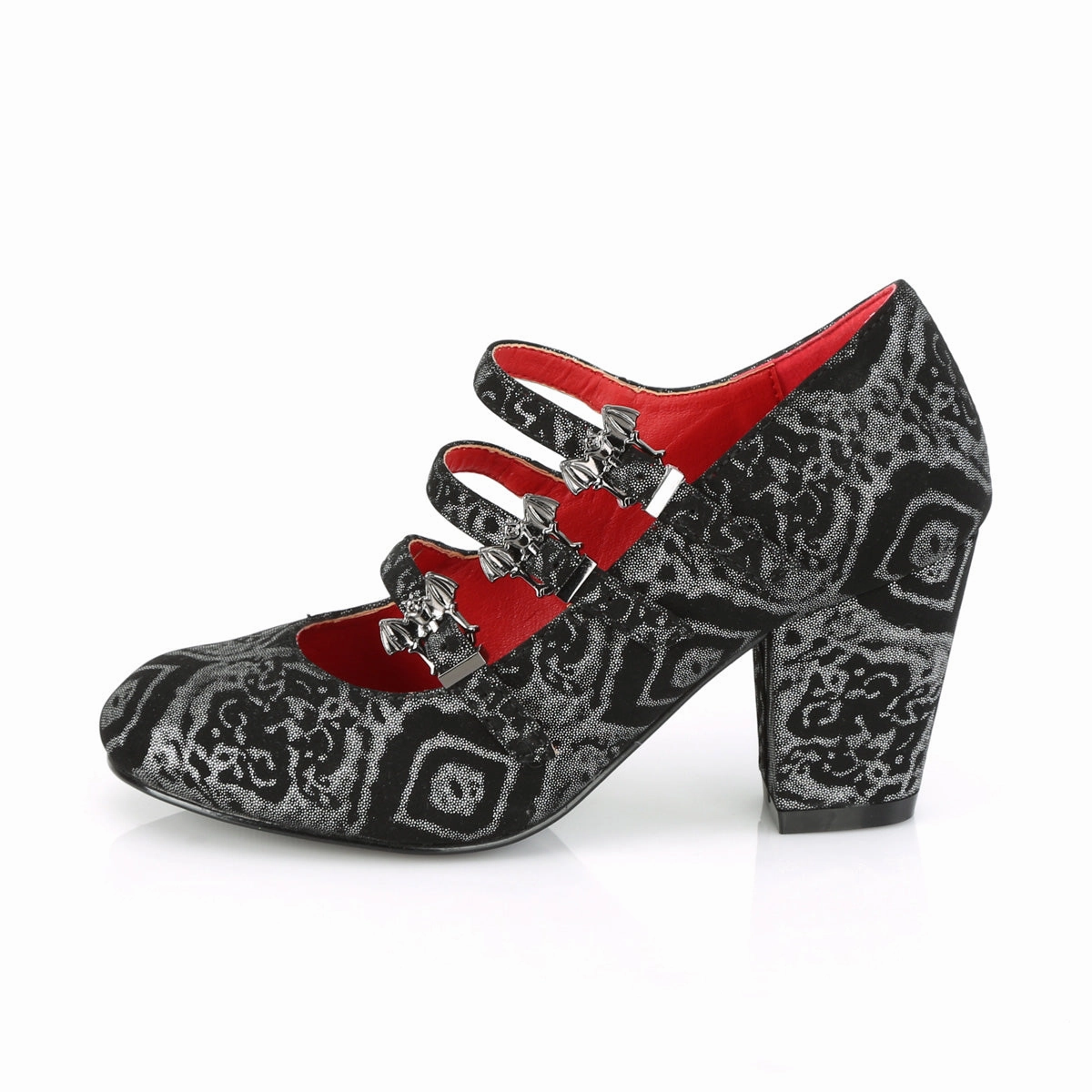 VIVIKA-38  Black-Silver Faux Nubuck Leather