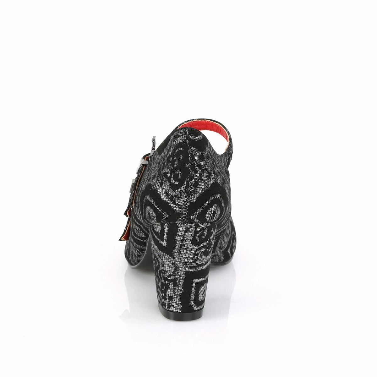 VIVIKA-38  Black-Silver Faux Nubuck Leather