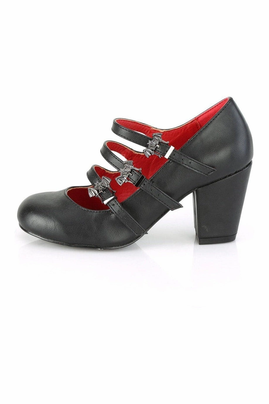 VIVIKA-38 Mary Jane | Black Faux Leather