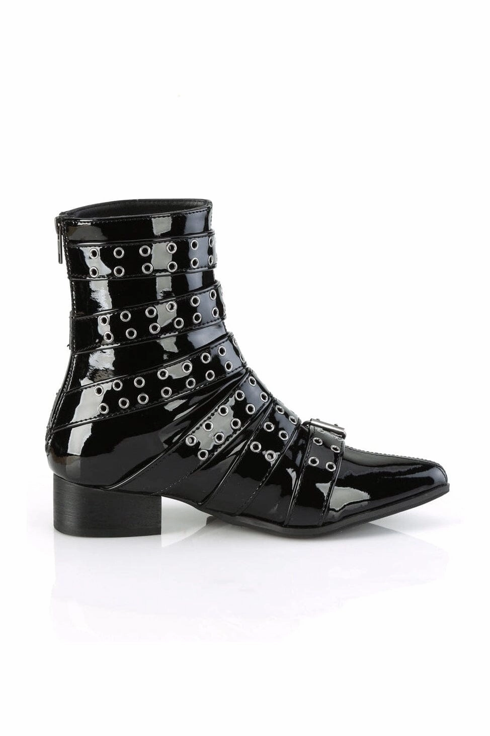 WARLOCK-70 Black Patent Knee Boot