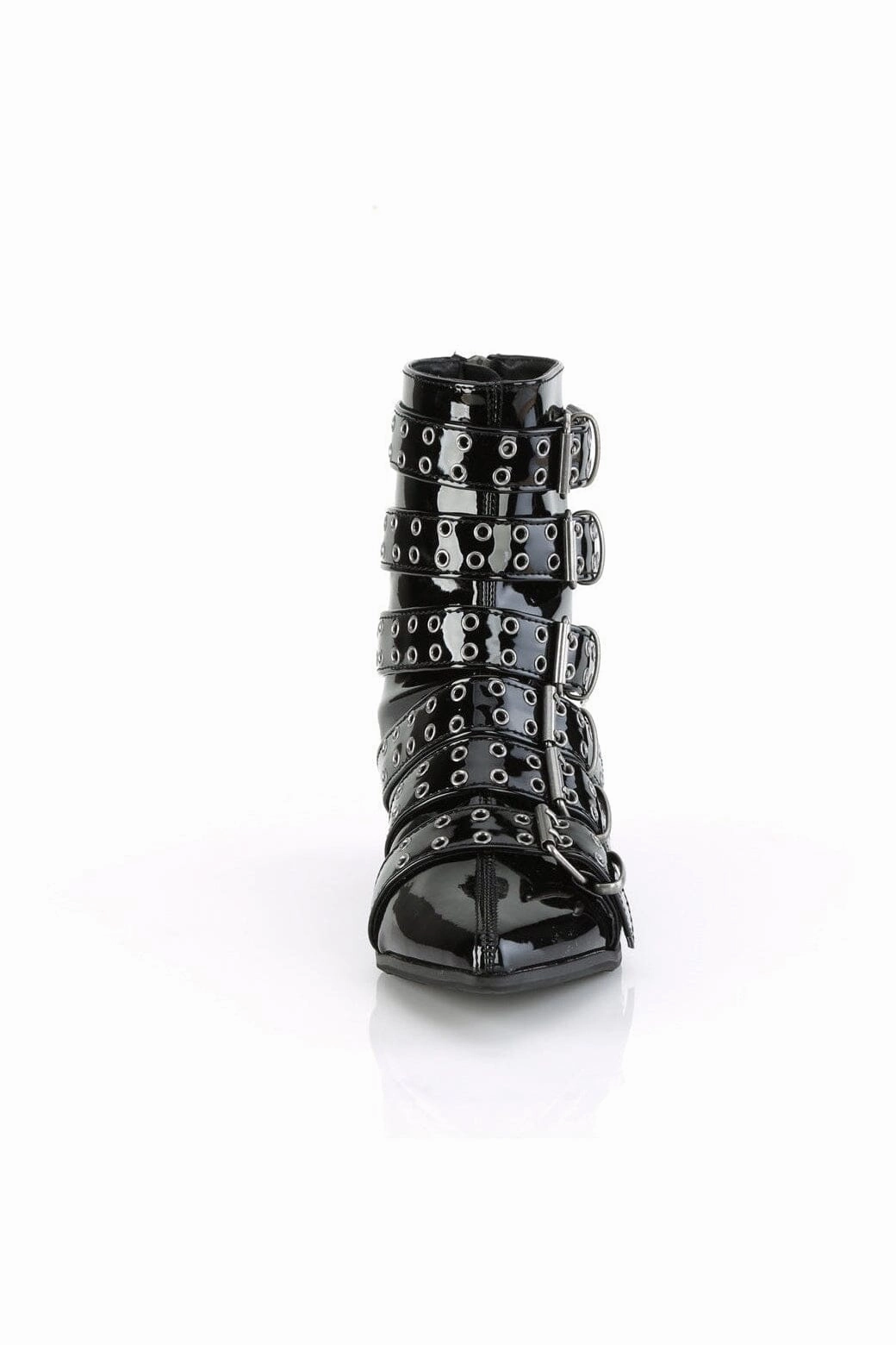 WARLOCK-70 Black Patent Knee Boot