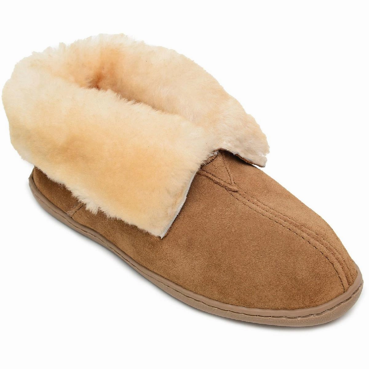 Womens Sheepskin Ankle Moccasin Slippers
