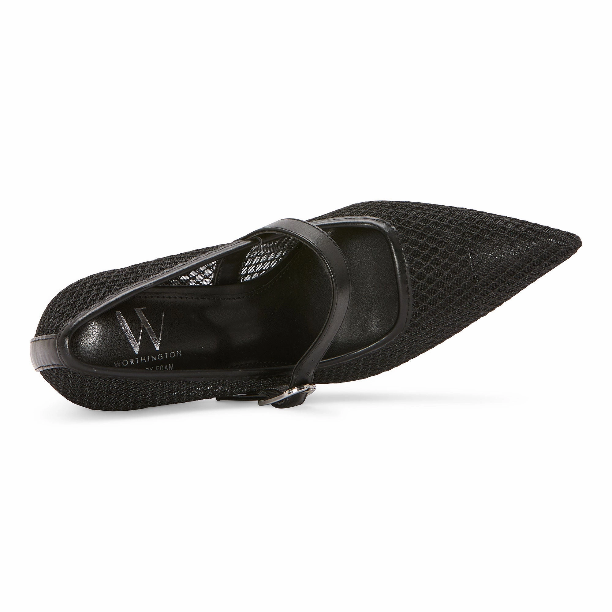 Worthington Womens Otty Pointed Toe Block Heel Pumps - BLACK 9 1/2 MEDIUM